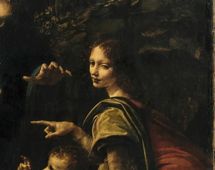 Détail La Vierge aux Rochers - Leonardo Da Vinci Détail La Vierge aux Rochers - Leonardo Da Vinci